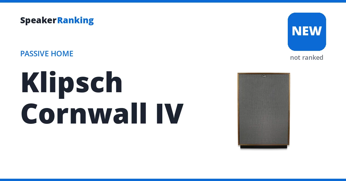 Klipsch Cornwall IV ranking card