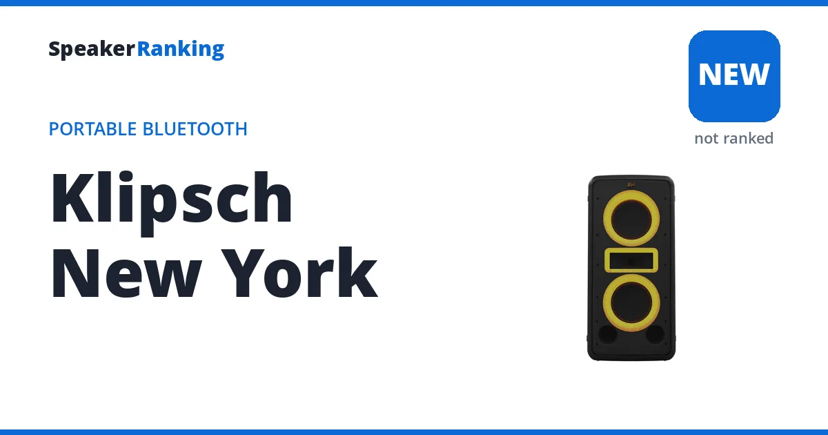 Klipsch New York ranking card