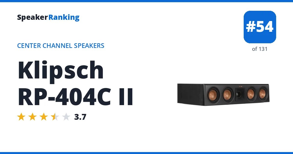 Klipsch RP-404C II ranking card