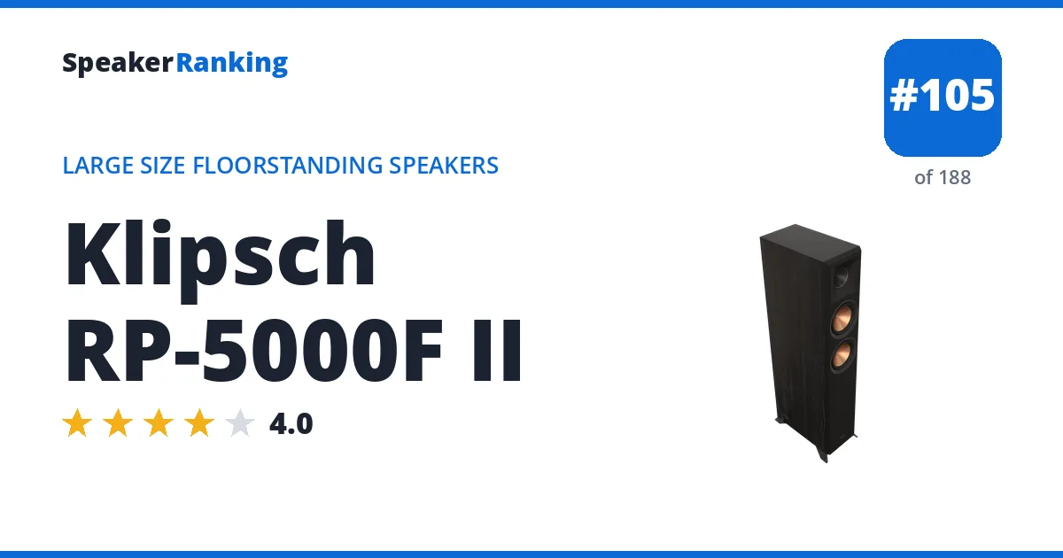 Klipsch RP-5000F II ranking card
