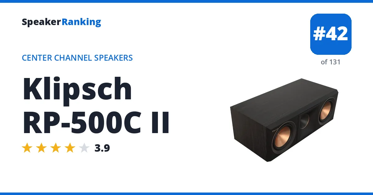 Klipsch RP-500C II ranking card