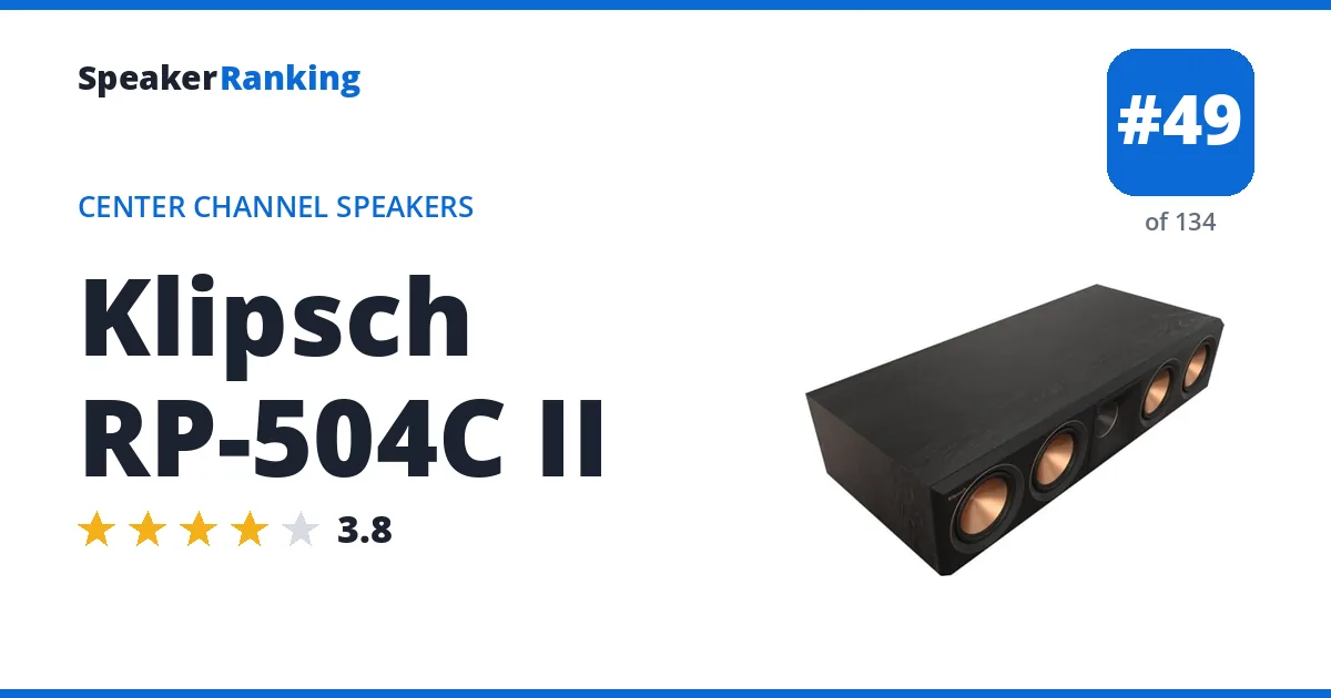 Klipsch RP-504C II ranking card
