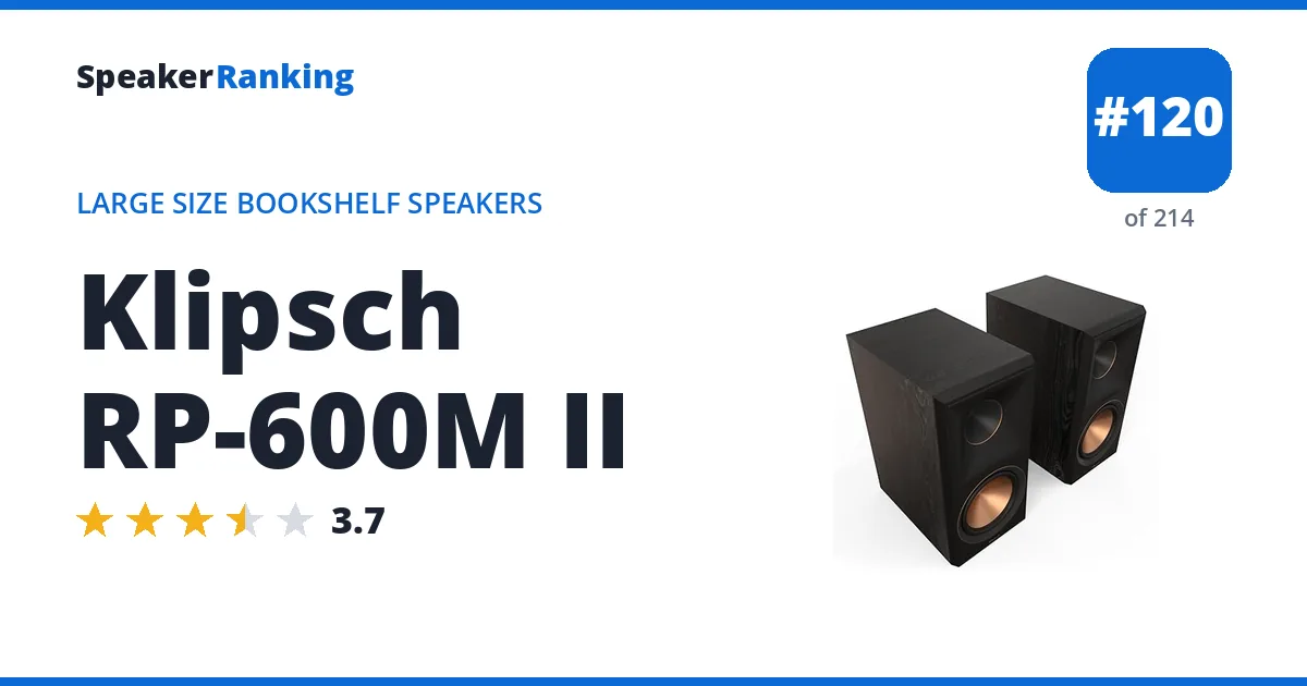 Klipsch RP-600M II ranking card