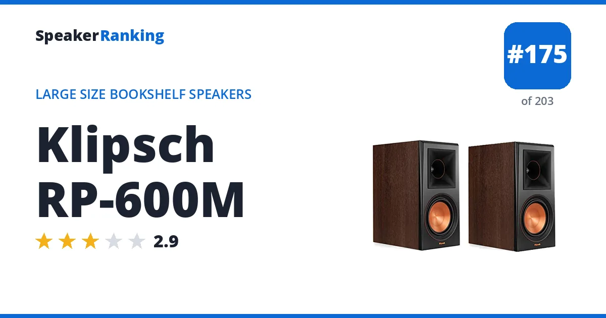 Klipsch RP-600M ranking card