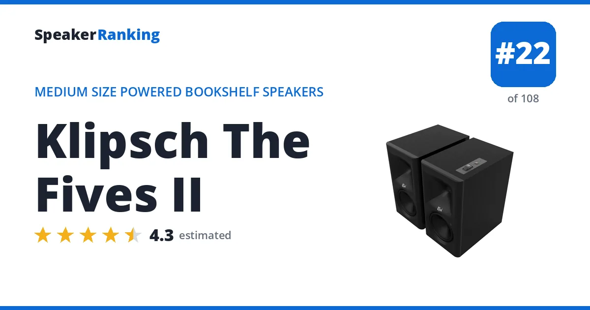 Klipsch The Fives II ranking card
