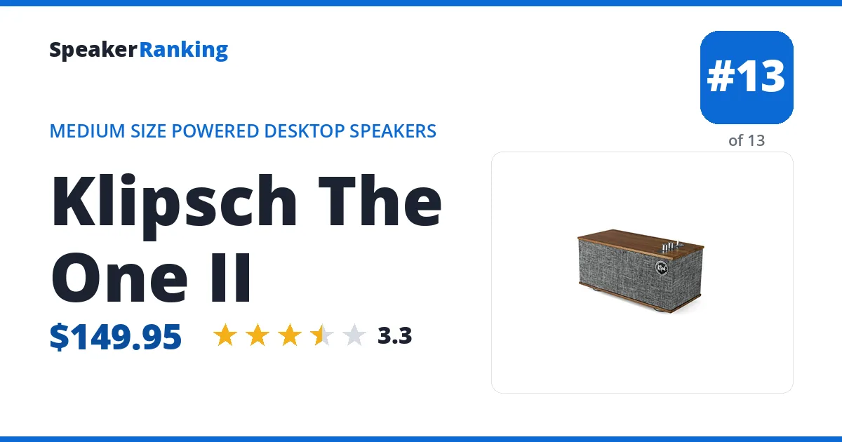 Klipsch The One II ranking card