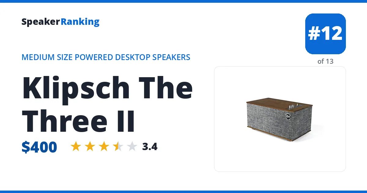Klipsch The Three II ranking card