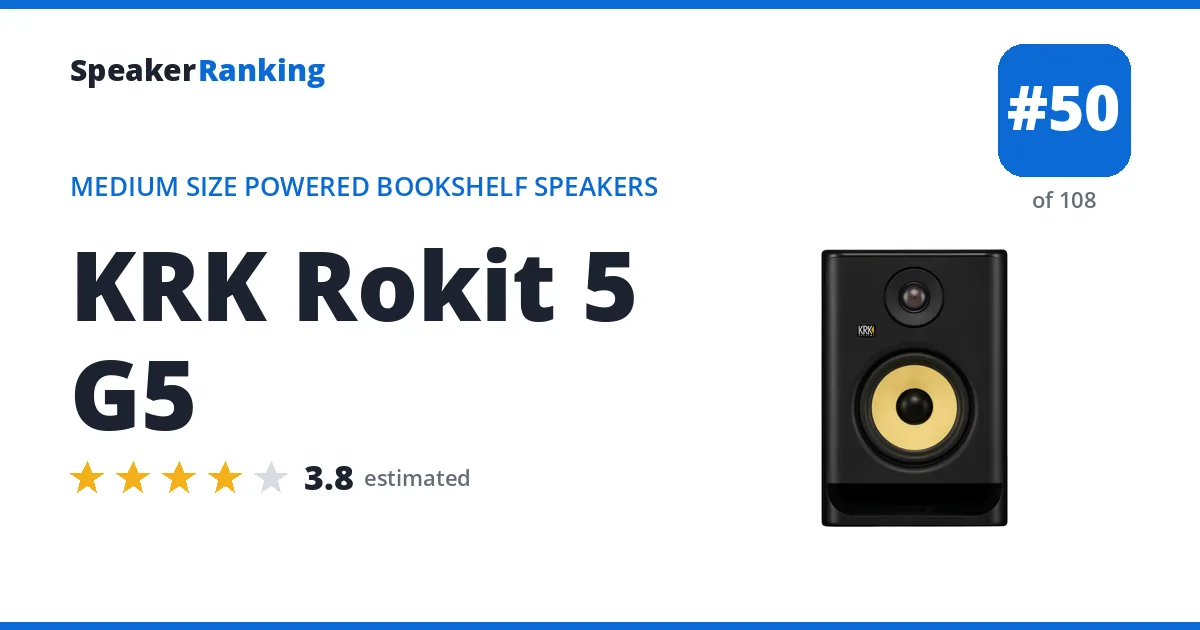 KRK Rokit 5 G5 ranking card