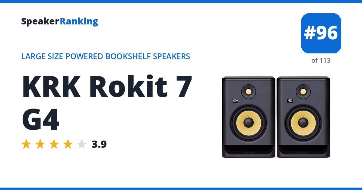 KRK Rokit 7 G4 ranking card