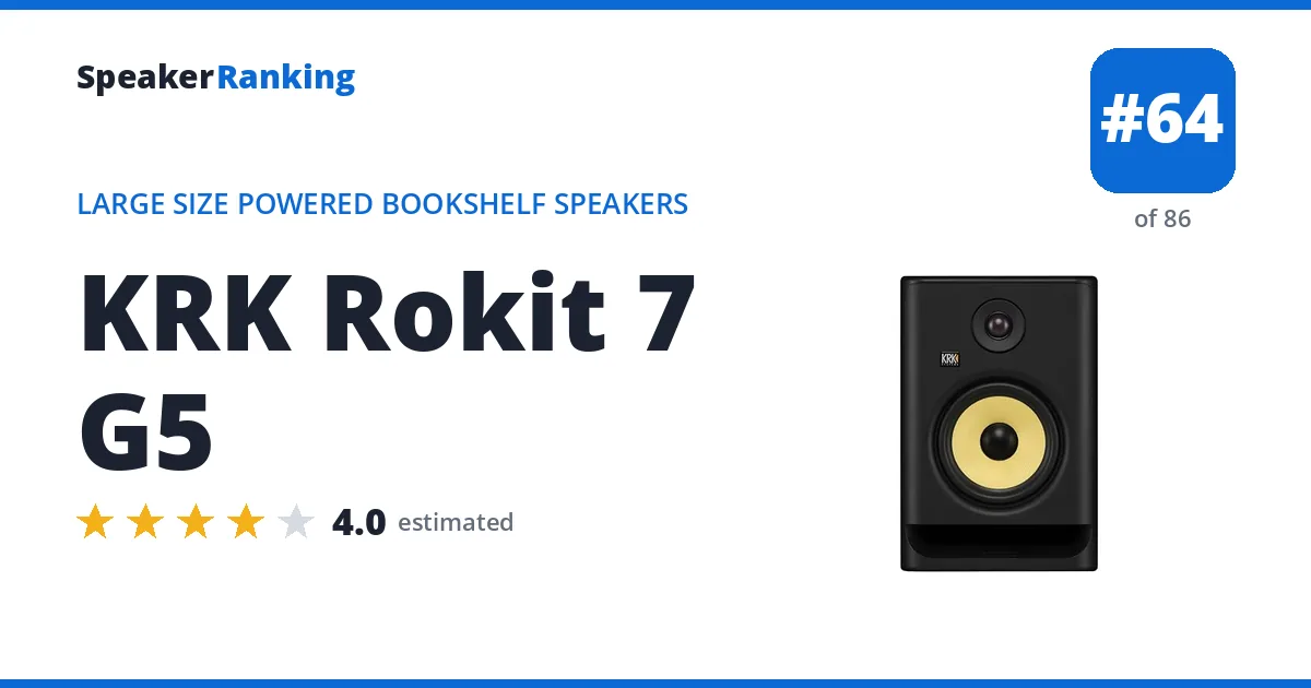 KRK Rokit 7 G5 ranking card