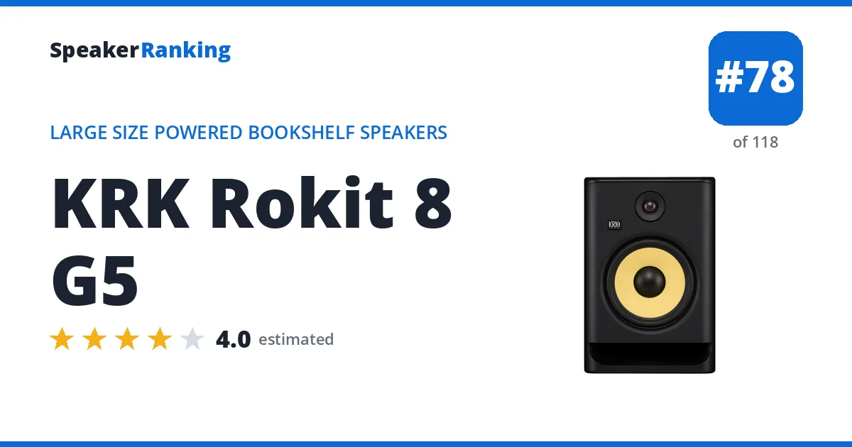KRK Rokit 8 G5 ranking card