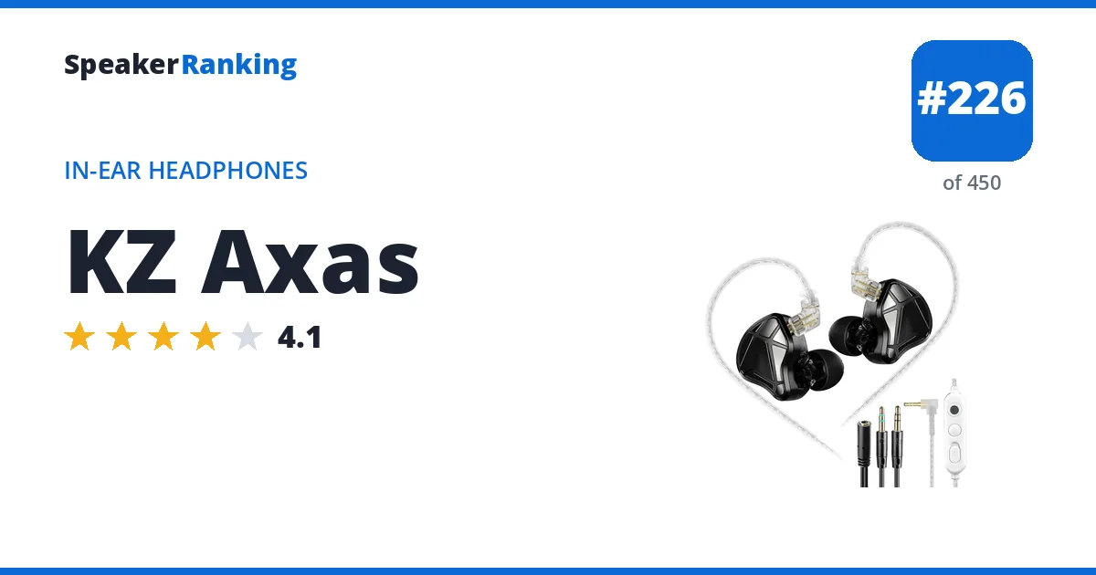 KZ Axas - ranked #226 of 450 In-Ear Headphones · Editor's rating 4.1/5