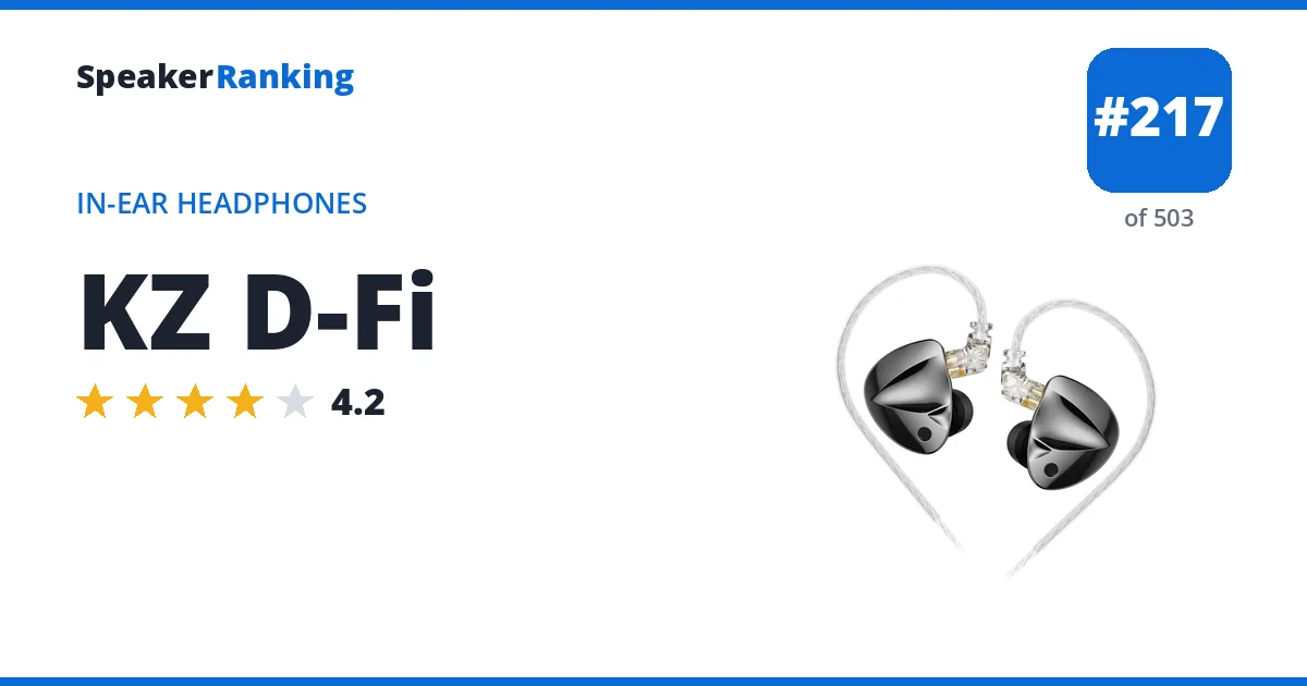 KZ D-Fi - ranked #210 of 487 In-Ear Headphones · Editor's rating 4.2/5