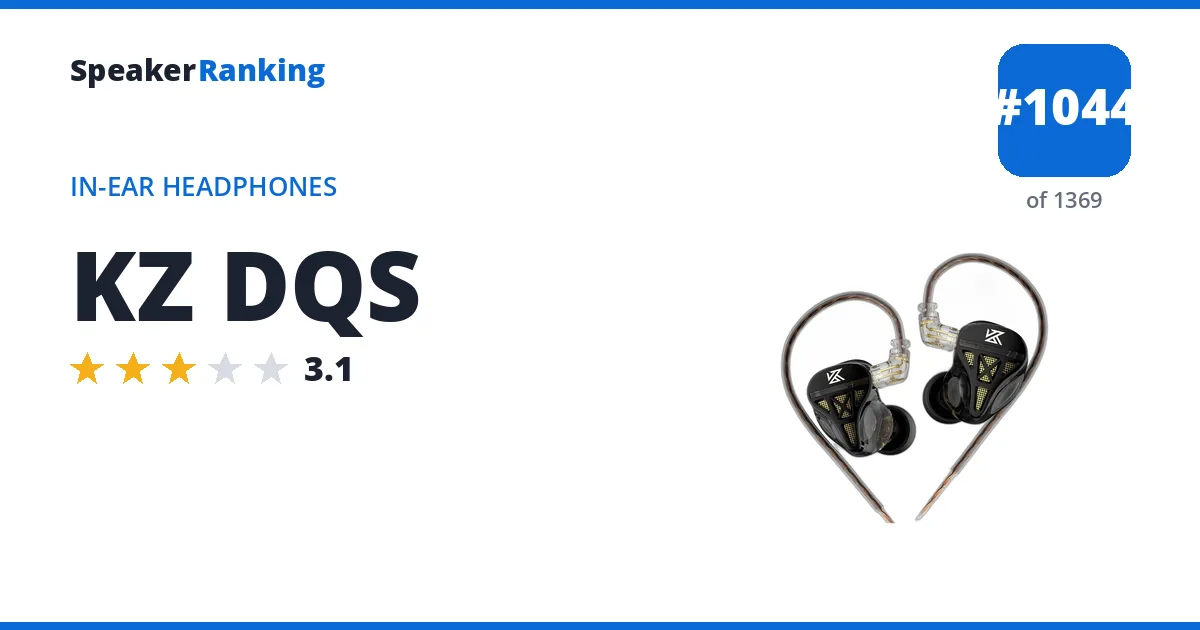 KZ DQS - ranked #1044 of 1369 In-Ear Headphones · Editor's rating 3.1/5