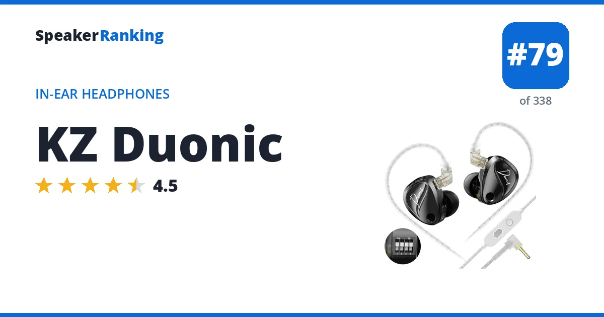 KZ Duonic - ranked #79 of 297 In-Ear Headphones · Editor's rating 4.5/5