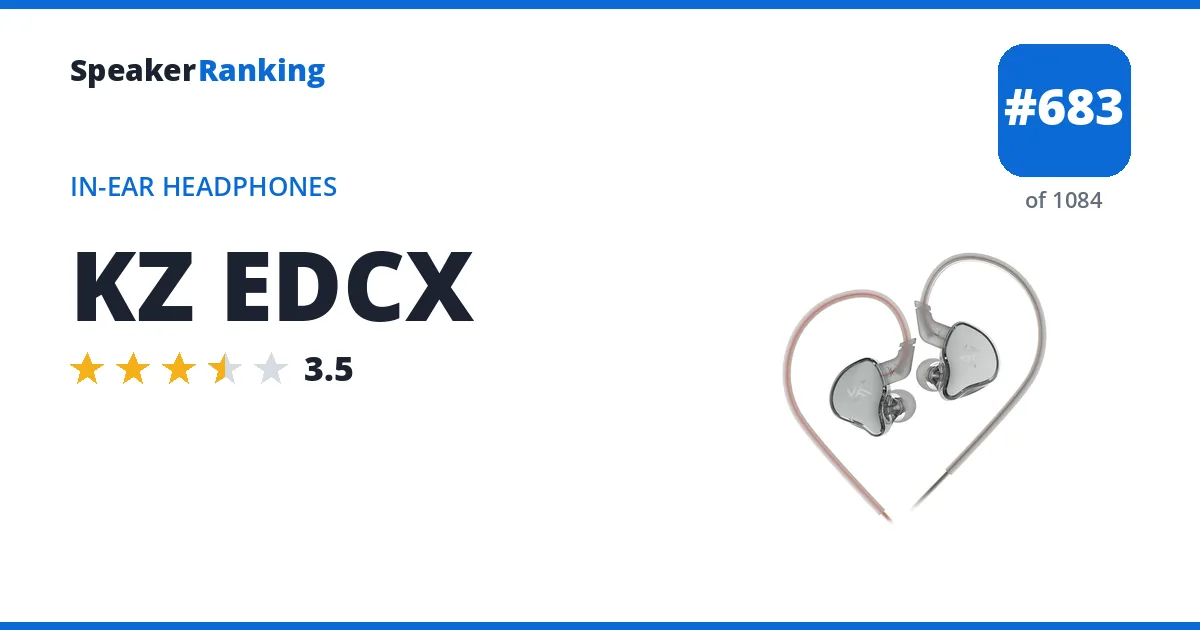 KZ EDCX - ranked #661 of 1061 In-Ear Headphones · Editor's rating 3.5/5