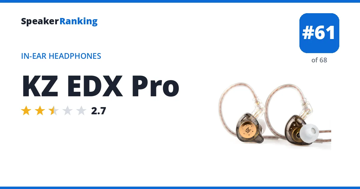 KZ EDX Pro ranking card