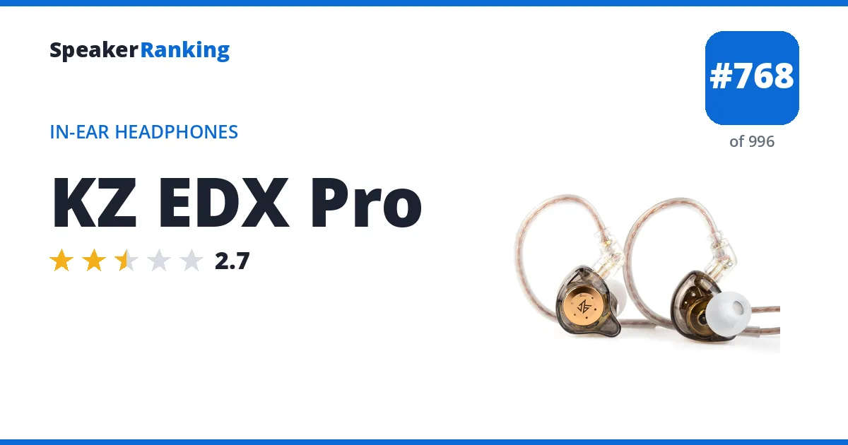 KZ EDX Pro ranking card
