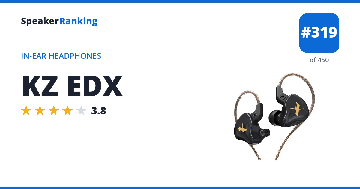 KZ EDX - ranked #319 of 450 In-Ear Headphones · Editor's rating 3.8/5