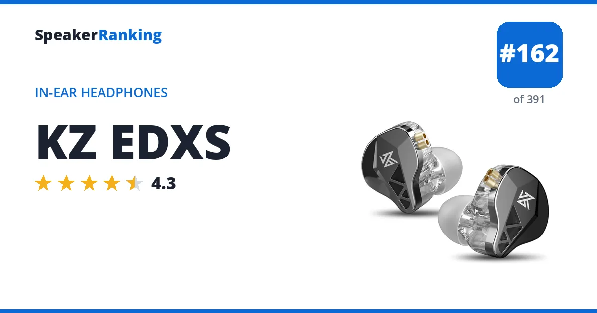 KZ EDXS - ranked #162 of 361 In-Ear Headphones · Editor's rating 4.3/5