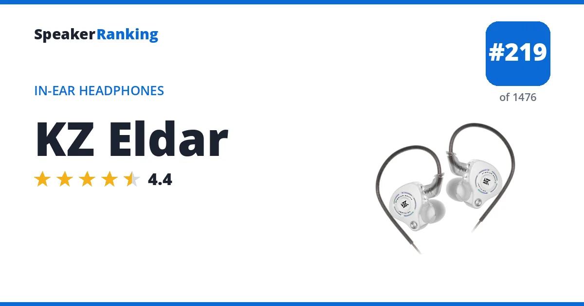 KZ Eldar - ranked #219 of 1476 In-Ear Headphones · Editor's rating 4.4/5