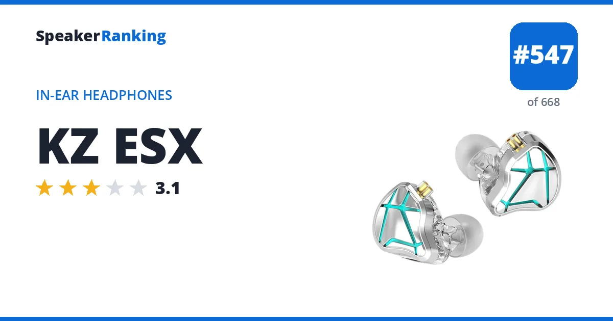 KZ ESX - ranked #547 of 668 In-Ear Headphones · Editor's rating 3.1/5