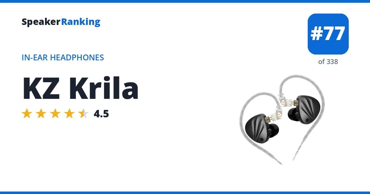KZ Krila - ranked #77 of 297 In-Ear Headphones · Editor's rating 4.5/5
