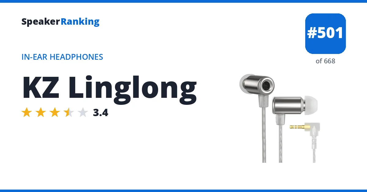 KZ Linglong - ranked #497 of 657 In-Ear Headphones · Editor's rating 3.4/5
