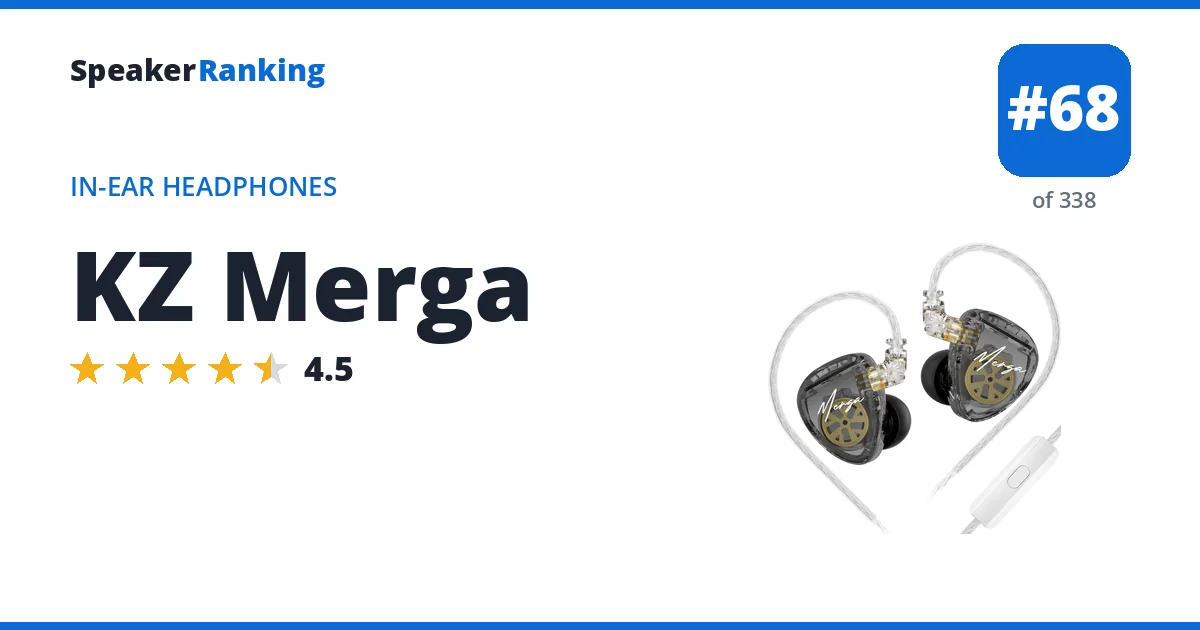 KZ Merga - ranked #68 of 297 In-Ear Headphones · Editor's rating 4.5/5