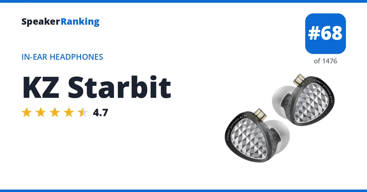 KZ Starbit - ranked #65 of 1448 In-Ear Headphones · Editor's rating 4.7/5