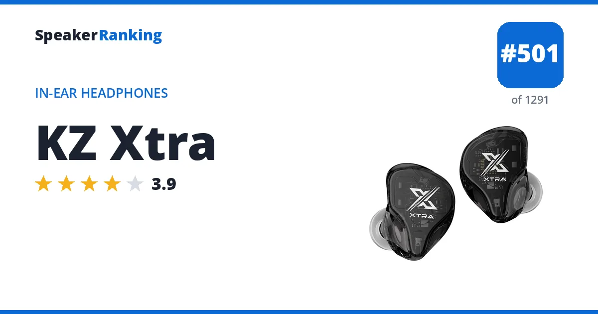 KZ Xtra - ranked #501 of 1291 In-Ear Headphones · Editor's rating 3.9/5