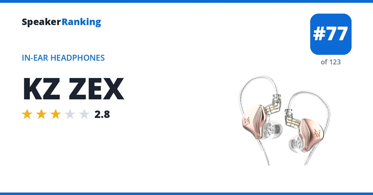 KZ ZEX - ranked #76 of 115 In-Ear Headphones · Editor's rating 2.8/5