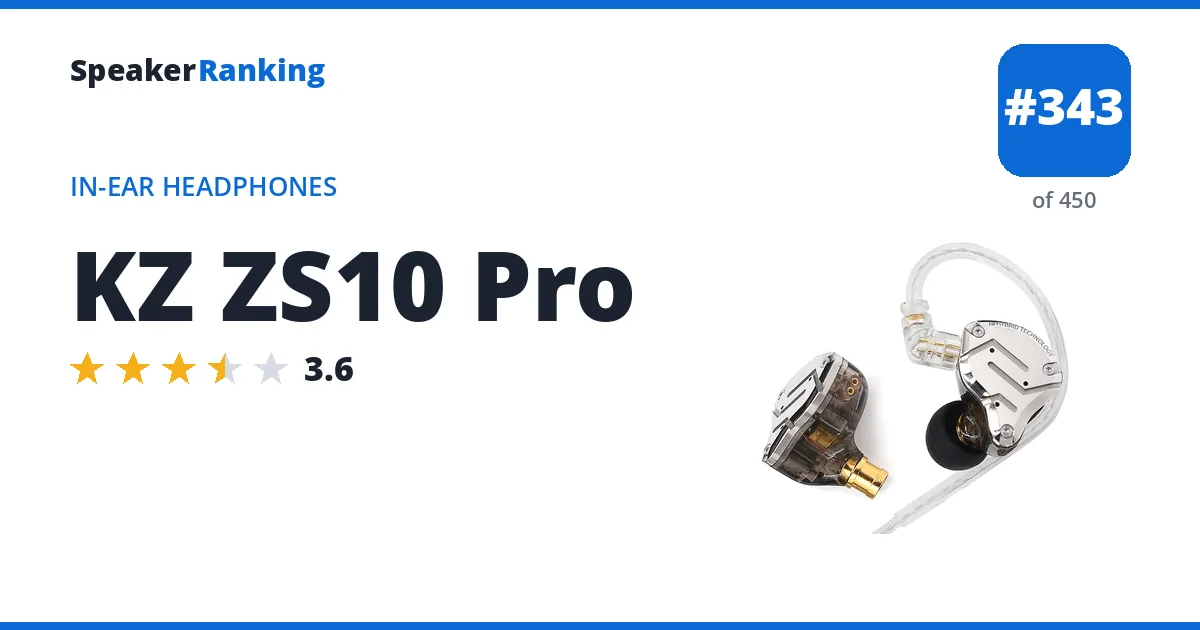 KZ ZS10 Pro ranking card