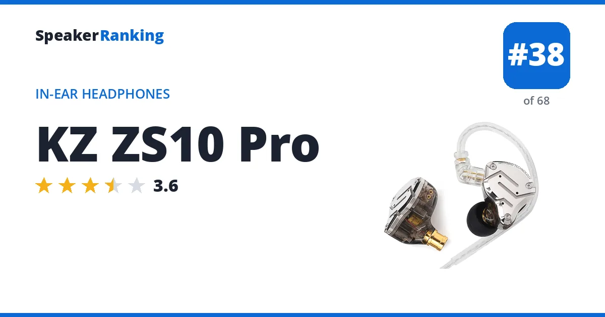 KZ ZS10 Pro ranking card