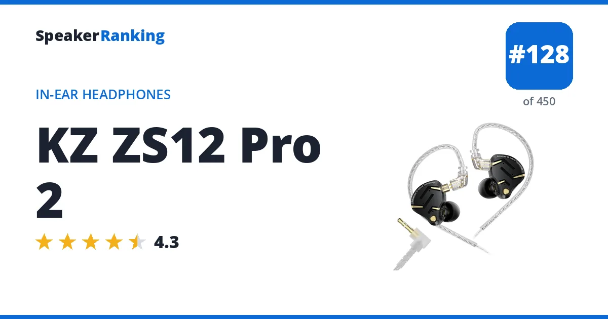 KZ ZS12 Pro 2 ranking card