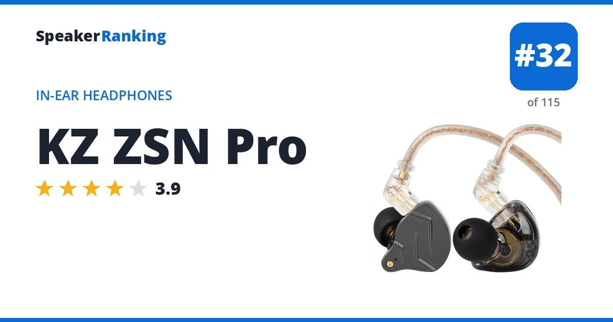 KZ ZSN Pro ranking card