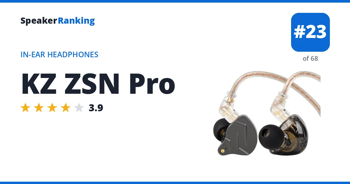 KZ ZSN Pro ranking card