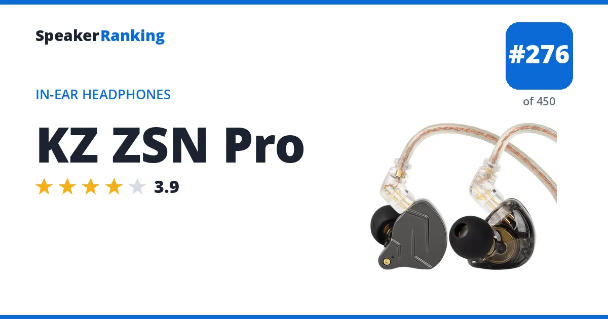 KZ ZSN Pro ranking card