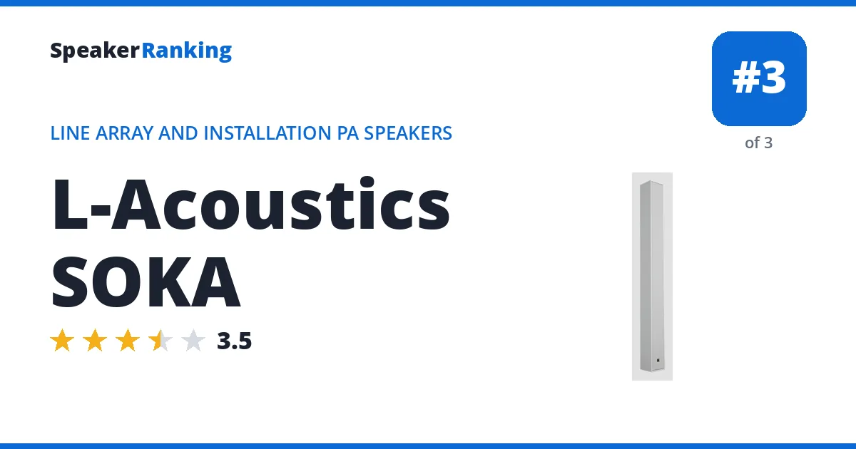 L-Acoustics SOKA ranking card