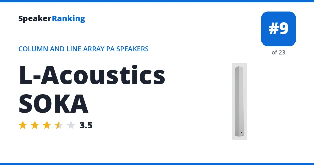 L-Acoustics SOKA ranking card