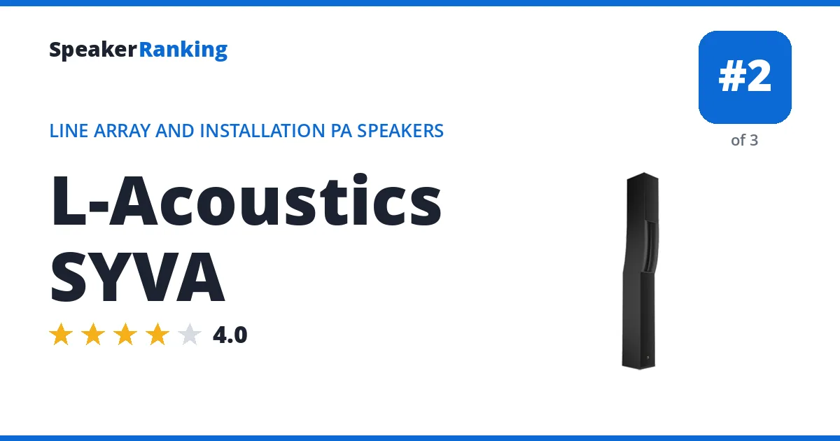 L-Acoustics SYVA ranking card