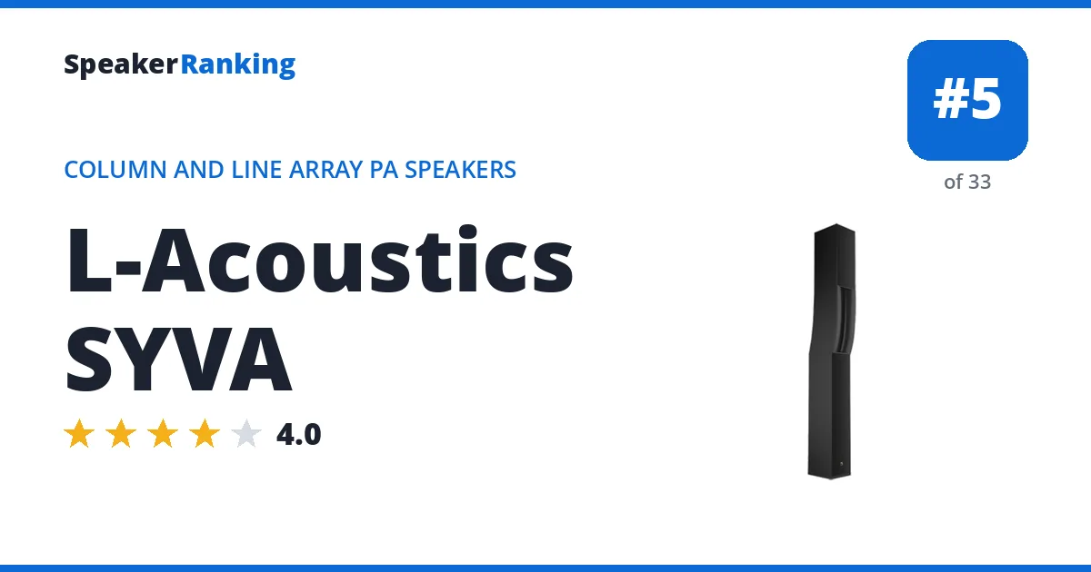 L-Acoustics SYVA ranking card