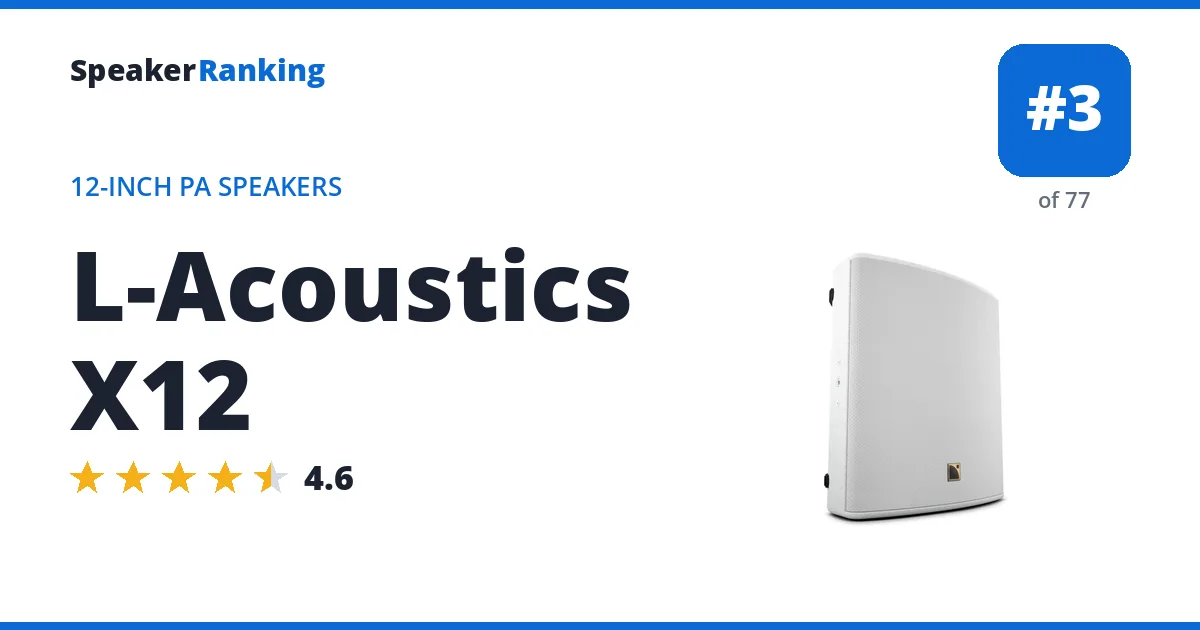 L-Acoustics X12 ranking card
