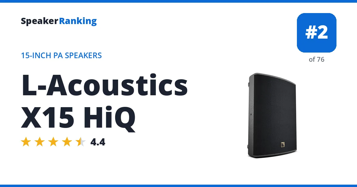 L-Acoustics X15 HiQ ranking card