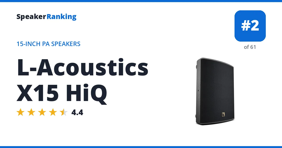 L-Acoustics X15 HiQ ranking card