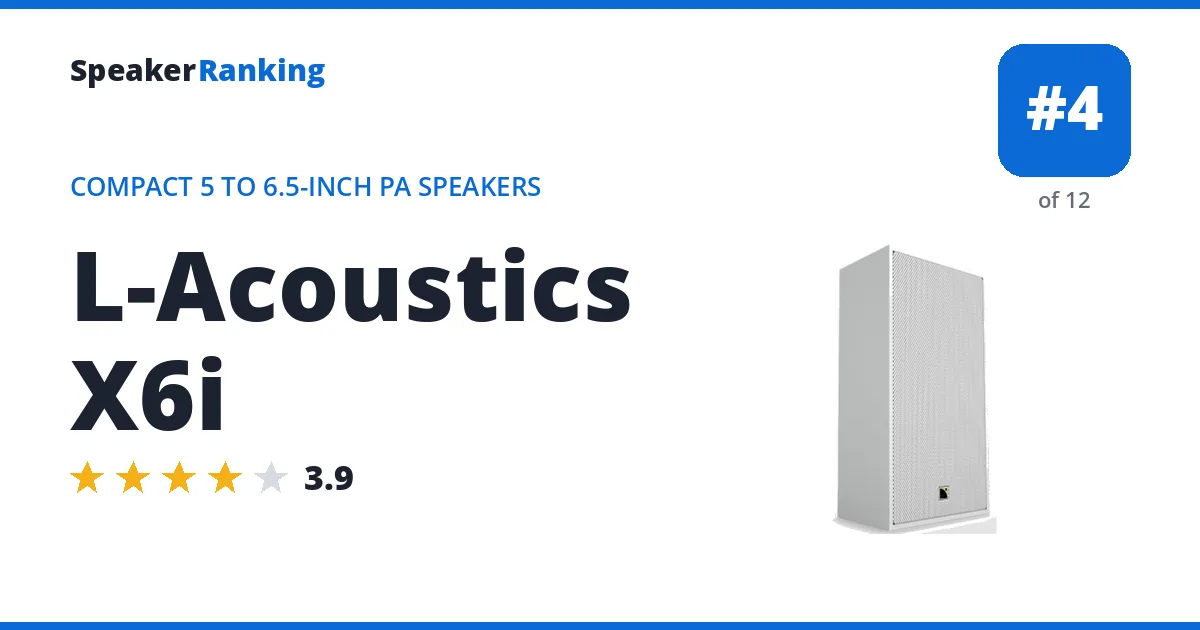 L-Acoustics X6i ranking card