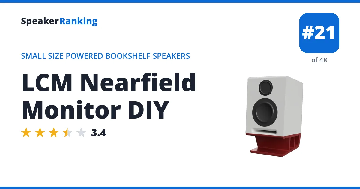 LCM Nearfield Monitor DIY - ranked #21 of 48 Small Size Powered Bookshelf Speakers · Editor's rating 3.4/5
