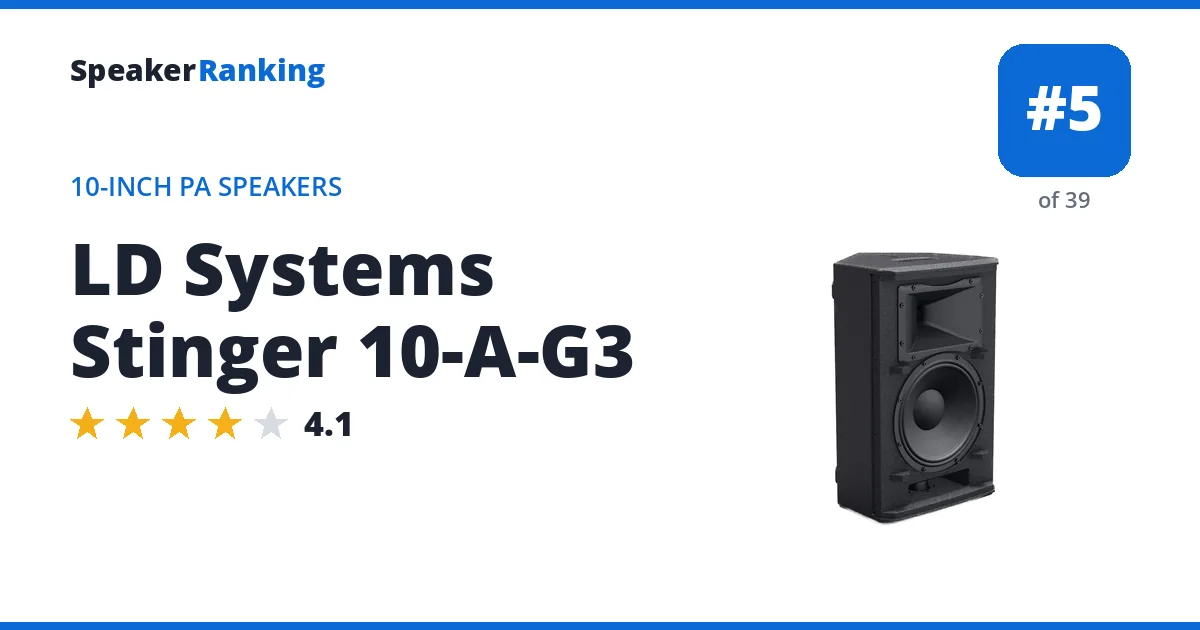 LD Systems Stinger 10-A-G3 ranking card