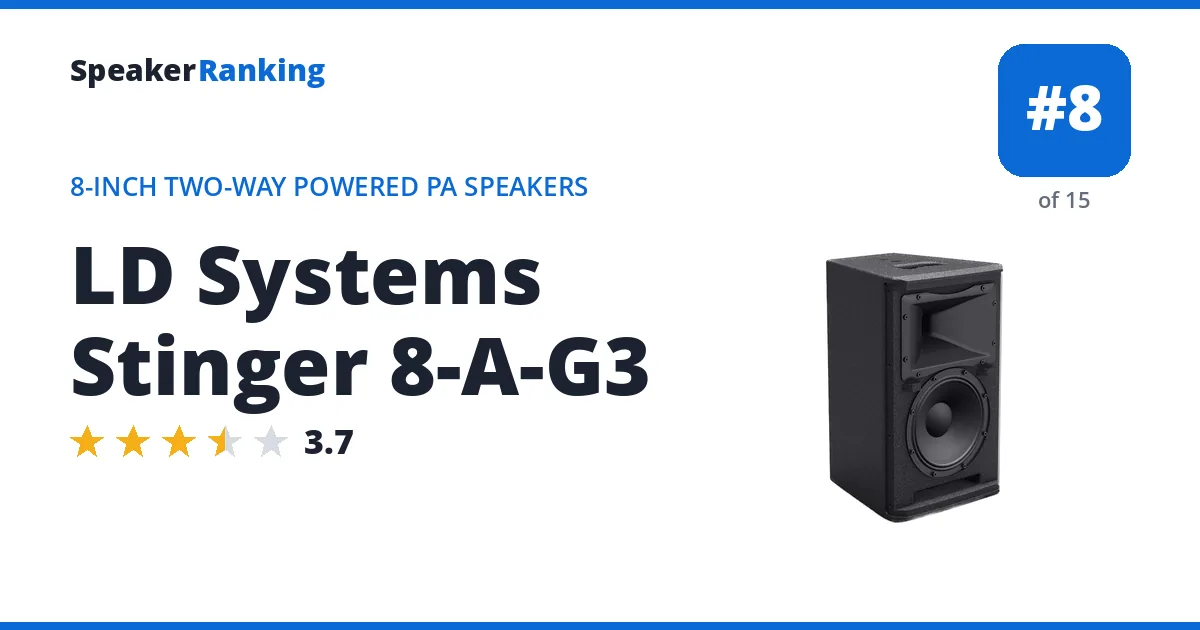 LD Systems Stinger 8-A-G3 ranking card