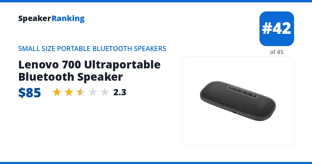 Lenovo 700 Ultraportable Bluetooth Speaker ranking card